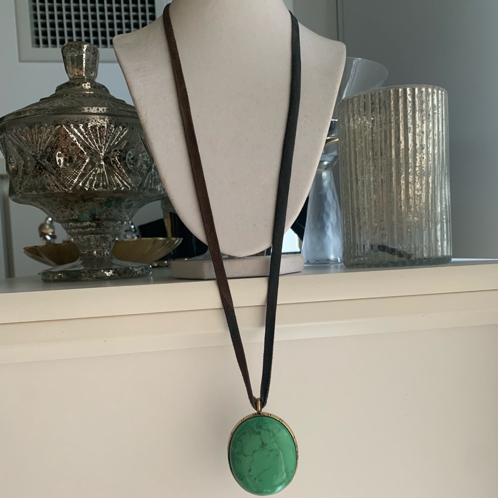 Lucky brand green turquoise necklace